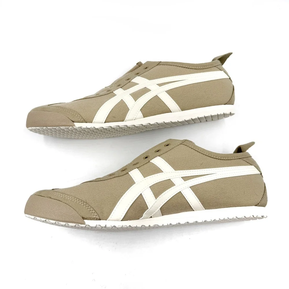 Onitsuka Tiger Mexico 66 Slip-On Sneakers Wood Crepe Cream Canvas Mens 12